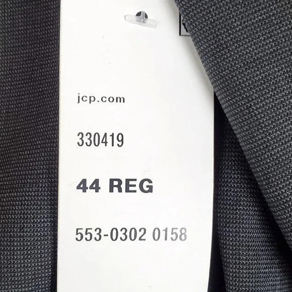 JCP Stafford Suit Coat Jacket Charcoal 44 REG Classic Fit Coolmax All Season NWT